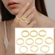 thumbnail image 2 of Juego de 10 anillos geométricos tallados retro, anillo de ola para mujer, 2 of 8