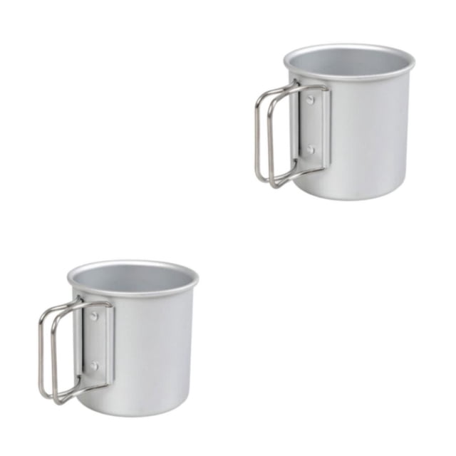 Taza de té Wosthever Aleación de aluminio ligera 2Conjunto Plata