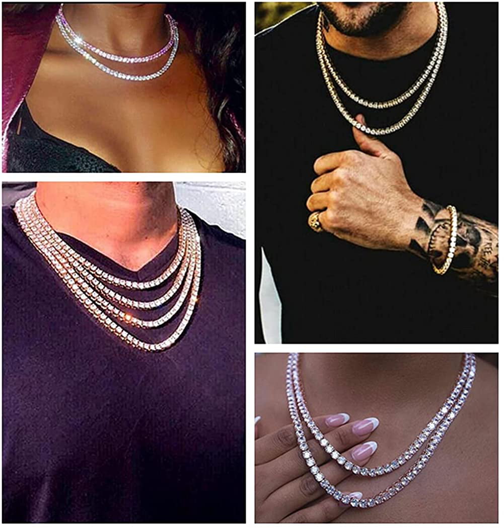 Tennis Chain Necklace Women | Rhinestone Tennis Necklace | Womens Necklaces  Jewelry - Necklace - Aliexpress