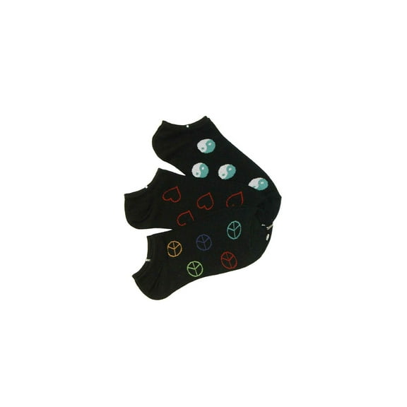 Peace Love Harmony No-Shows Socks 3-Pair Pack