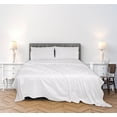 thumbnail image 3 of ROYALE LINENS 300 Thread Count 100% Long Staple Combed Cotton Striped Sheet Set - 4 Piece Full Bed Sheets - 1 Fitted, 1 Flat, 2 Pillow Cases -Soft Cool & Crisp Sheet Set (Full, Stripe White), 3 of 10