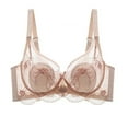 thumbnail image 3 of Bigersell Womens Sheer Lace Bra Ladies V-Neck Full-Coverage Wire-Free Lingerie Bras Comfort Padded Bra for Everyday Wear Ladies Push up Women Sports Bra Beige M, 3 of 3