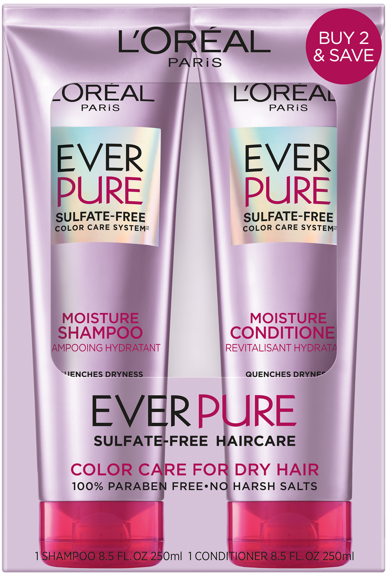 L'Oréal Paris EverPure Moisture Shampoo & Conditioner Kit