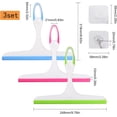 thumbnail image 2 of 3pcs Plastic Window Squeegee Cleaning Tool for Shower Glass Doors Bathroom Rectangle 1pc Plastic Hook Hanger with Iron Hook Self Adhesive Sticker Mixed color 5.8~21.9x5.8~24.8x0.2~1cm, 2 of 6