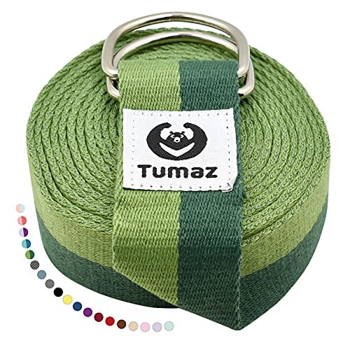 Tumaz Yoga Strap/Stretch Bands [15+ Colors, 6/8/10 Feet Options] with Extra  Safe Adjustable D-Ring Buckle, Durable and Comfy Delicate Texture - Best  for Daily Stretching, Physical Therapy, Fitness 