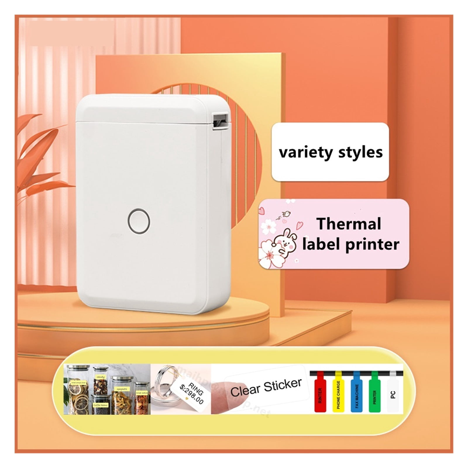 D110 Mini Portable Thermal Label Maker Wireless Bluetooth Sticker Pocket Printer Home Use Storing Organizing Name Label Printer ,Compact Design