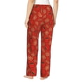 thumbnail image 3 of Uemuo Tomatoes Pattern Women's Wide Leg Palazzo Lounge Pants with Pockets Light Weight Loose Comfy Casual Pajama Pants-, 3 of 9
