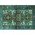 thumbnail image 1 of Ahgly Company Indoor Rectangle Persian Turquoise Blue Traditional Area Rugs, 4' x 6', 1 of 4