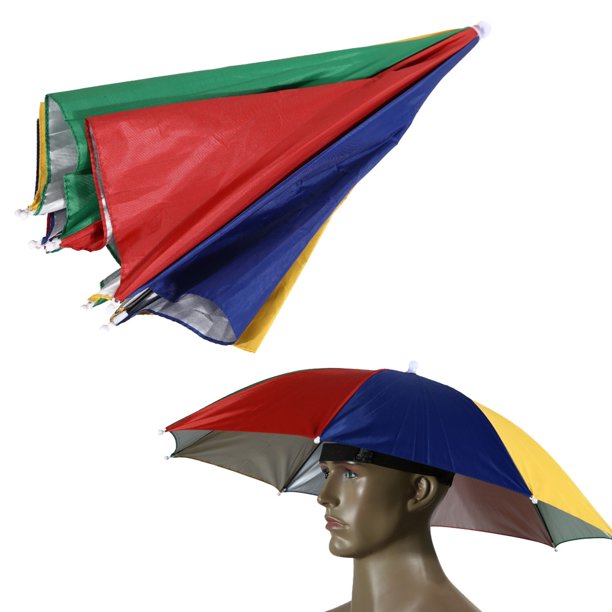 Cabeza pesca anti-UV sombrero paraguas impermeable para (sandía)