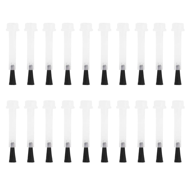 20 piezas cepillos para uñas de Gel líquido, cepillos para polvo para inmersión de uñas, cepillo para esmalte de uñas de repuesto con tapa, cepillos desechables para esmalte de uñas