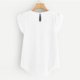 thumbnail image 4 of ICHUANYI Clearance Chiffon Solid Color Short Sleeve Round Neck Casual Shirt Short Sleeve Blouse(White, XXL) ICHUANYI WER2023080814478, 4 of 6