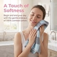 thumbnail image 3 of REGALWOVEN Bathroom Checkered Decorative Hand Towel Set 14" x 28", Cotton Face Towels Soft Absorbent for Spa, Bath, Gym, Kitchen Grey and Light Blue Plaid 2-Piece, 3 of 7
