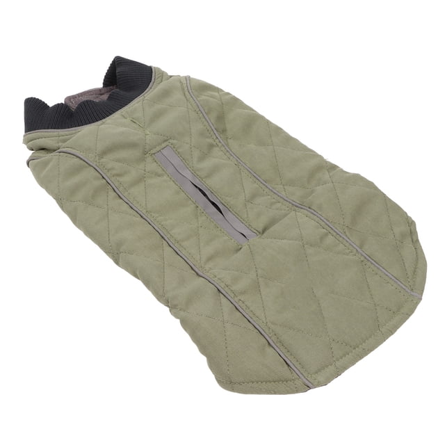 Reflective Dog Winter Vest, Classic Waterproof Dog Winter Jackets For Large Dogs Green