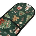 thumbnail image 4 of Yayeee Double Oven Mitt Kitchen Heat Resistant Baking 35" x7" Quilted Glove, Green Christmas Trees, 4 of 6