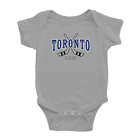 

Cute Toronto Baby Romper Hockey Fan Baby Jersey Clothes (Gray 3-6 Monthes)