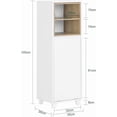 thumbnail image 2 of XiHuaZhaoChen Tilt Out Laundry Hamper Cabinet – Slim Laundry Storage Unit with Removable Basket, Freestanding Organizer with Open Compartments for Bathroom or Laundry Room, White, 2 of 11