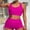 Rose Red, variant on Women Conservative Flat Front Swimsuit Premium Feel Beach Spa Swimwear for Summer Seaside (XS-XL)
