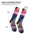 thumbnail image 2 of Lsque Colorful Mushroom Pattern Sport Compression Socks for Men & Women 15-20 mmHg Knee High Nurse Pregnant Running Medical and Travel Athletic, 2 of 6