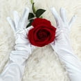 thumbnail image 4 of Guantes largos de los años 20 Allegra K para mujer de dedo completo blanco One Size, 4 of 4