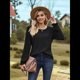 thumbnail image 4 of Camisas de Larga para Mujer, Cuello Redondo, Túnicas Informales Holgadas, Blusas Elegantes para el Trabajo, Ropa de Moda de Otoño 2025 Negro XL, 4 of 10