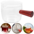 thumbnail image 3 of Taza de café Espresso de vidrio multifuncional Taza de leche con mango de madera Taza de leche resistente al calor HOMEMAXS HaoMX115758532, 3 of 7