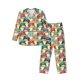 thumbnail image 1 of Balery Retro With Joysticks Pijama para Hombre de Dos Piezas con Manga Larga, Conjunto de Dormir y Descanso Suave con Bolsillos-Large, 1 of 1
