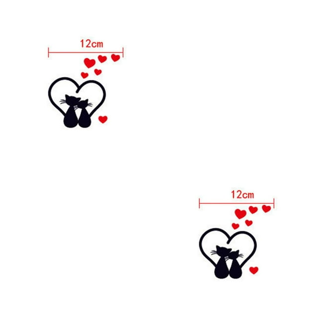 ZheElen Cat Light Switch Sticker Decal Vinyl Art Wall Sticker Lightswitch Black Kitten 1pcs #2 2Set