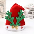 thumbnail image 2 of Santa hats Adult Reindeer Christmas Hat Holiday Party Accessory For Men And Women small santa hats, 2 of 3