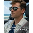 thumbnail image 2 of Gafas de sol polarizadas ATTCL 18587 con armazón metálico gris para hombre, 2 of 8