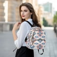 thumbnail image 6 of FORMRS Mini Backpack Purse for Women Travel Daypack Casual Shoulder Bag, Navy Blossom Mosaic, 6 of 7