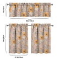 thumbnail image 6 of Watercolor Flower Pattern Kitchen Curtains Set Tier and Valance, Vintage Botanical Floral Wildflower Print, Modern Farmhouse Autumn Leaves Bloom Pattern with Artistic Design for Kitchen or Nursery, 6 of 6