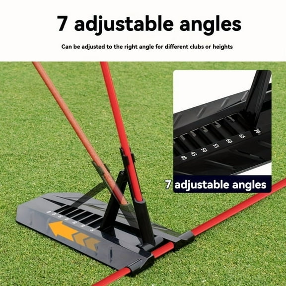 Ranhor Golf Swing Trainer - Adjustable Posture Corrector for Indoor/Outdoor Practice, Flat Swing Aid, Improves Accuracy & Form, Red & Black Design, Golf Training Aid