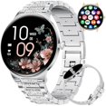 thumbnail image 1 of wonima44 LIGE Smart Watch for Women(2 Bands), 1.43" HD AMOLED Slim Smartwatch for Android iOS,Fitness Tracker with 120+ Sport Modes/IP68 Waterproof/Sleep Monitor,Silver, 1 of 1