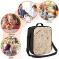 thumbnail image 5 of Zufioo Tortilla Insulated Lunch Bag,600D Polyester Oxford Fabric, Leakproof & Reusable Lunch Tote, Adjustable Shoulder Strap,Food Freshness Keeper with Utensils, 5 of 7