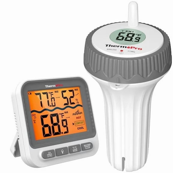 ThermoPro Digital Pool Thermometer, Floating Water Thermometer for Hot Tubs, Ice Bath, Aquarium, SPA