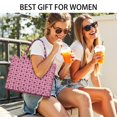 thumbnail image 5 of Large Capacity Tote Bag,Pink Pug Puppies Handbag Fashion Luxury Tote Bag,15.7"x13"x 5.1" Inches,Laptop Compatible, 5 of 6