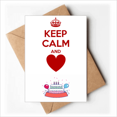 thumbnail image 1 of Quote Red Keep Calm And Love Happy Birthday Greeting Cards Envelopes Blank, 1 of 3
