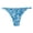 Blue, variant on Seamless Zebra Print No-Show Thong (Women)