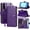 Purple, variant on TJS Wallet Case for Samsung Galaxy S26 FE, Luxury Wallet Card ID Zipper Money Holder Cover (Purple)