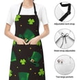 thumbnail image 6 of Uemuo St. Patrick's Day8 Pattern Waterproof Apron Adjustable Dishwasher Apron- Apron for Women Men Heavy Duty Work Apron for Dishwashing Chemical Lab, 6 of 9