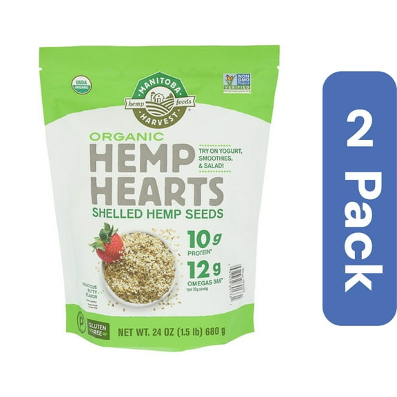 Manitoba Harvest Organic Hemp Hearts 24 oz (Pack Of 2)