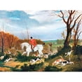 thumbnail image 2 of Herring, John Frederick 18x15 Black Modern Framed Museum Art Print Titled - The Suffolk Hunt-Going to Cover near Herringswell, 2 of 4