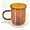 Amber, variant on Marcelle 11 oz Double Wall Mug with Colored Glass Interior & Matching Colored Glass Handle - Gray