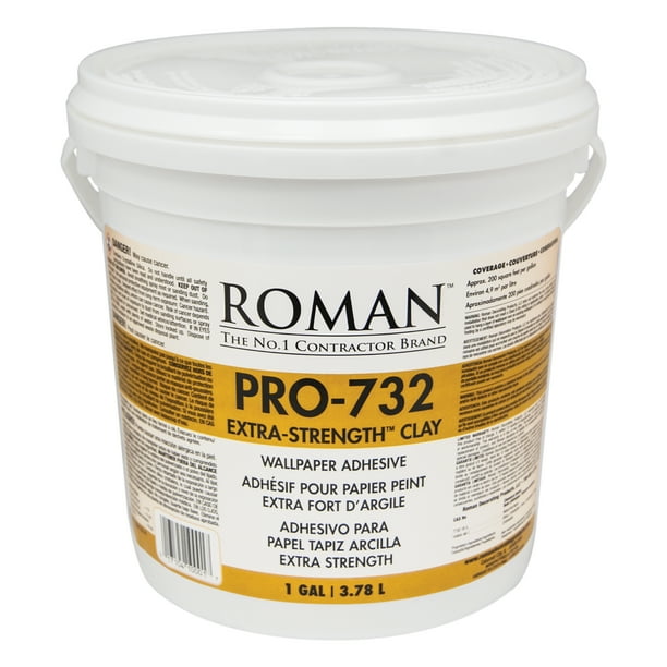 Roman Pro 732 Extra Strength Clay Wallpaper Adhesive Tan 1 Gallon 200 Sq Ft Walmart Com Walmart Com