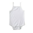thumbnail image 1 of ITFABS Baby Girl's Summer Romper Halter Sleeveless Ribbed Bodysuit Outfits, 1 of 5
