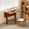 thumbnail image 6 of Costway Foldable Dining Table for 2-4 People Extendable Table with Rubber Wood Legs Brown, 6 of 10