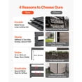 thumbnail image 4 of VEVOR Metal Privacy Screen, 38" W x 60" H Freestanding Modern Privacy Fence, Garden Divider Panel with Extended Ground Stakes & Panel Height Adjustable, 4 of 9