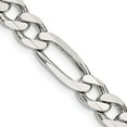 thumbnail image 3 of Sterling Silver Rhodium-plated 6.5mm Figaro Chain Necklace Size 26, 3 of 4