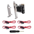 thumbnail image 1 of Tarjeta Sata 4 Puertos Con 4 Cables Sata Tarjeta Express 6gbps Con Soporte, 1 of 5