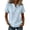 Blue, variant on kaondbfi Women's Stripe Button V Neck Fashion Casual T Shirt Short Sleeve Regular Fit Spring Summer Daily Top Womens Essentials Fashion Clothing